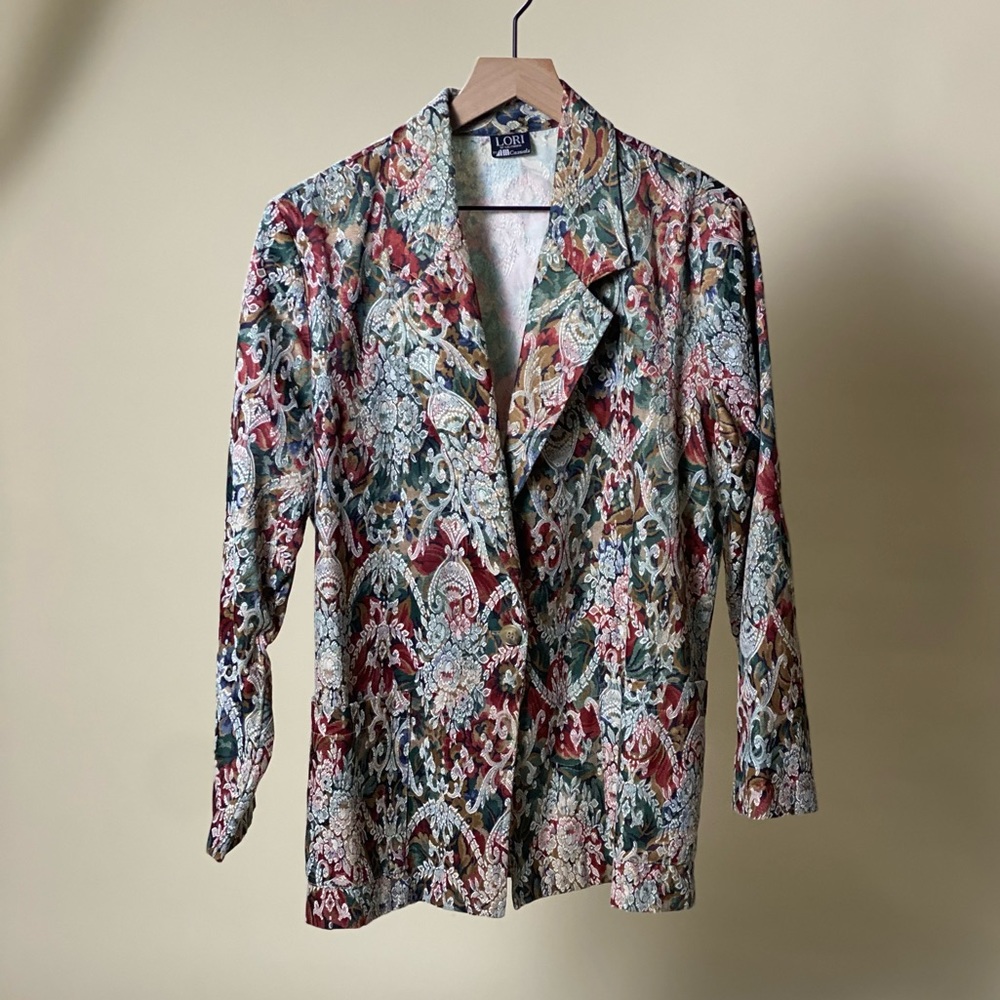 Vintage Lori Floral brocade blazer jacket